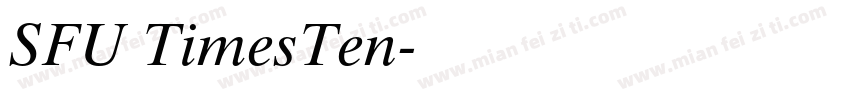 SFU TimesTen字体转换